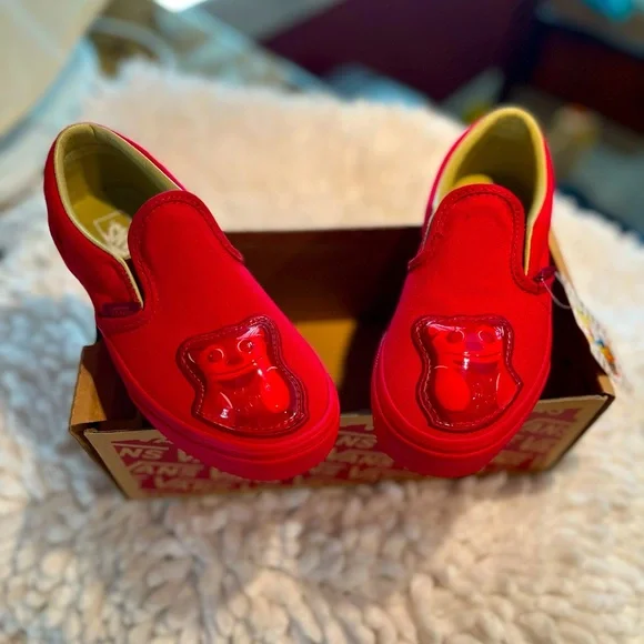 Vans Shoes Nwt Toddler Vans Haribo Goldbears Red Slip Ons Size